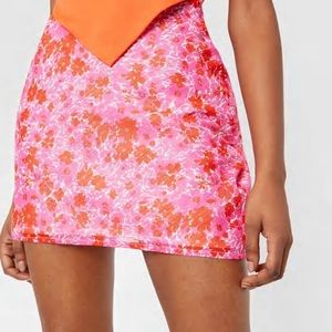 Floral mini skirt